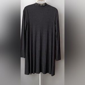 Forever 21 Charcoal Knit Long Sleeve Knee Length Dress/Medium